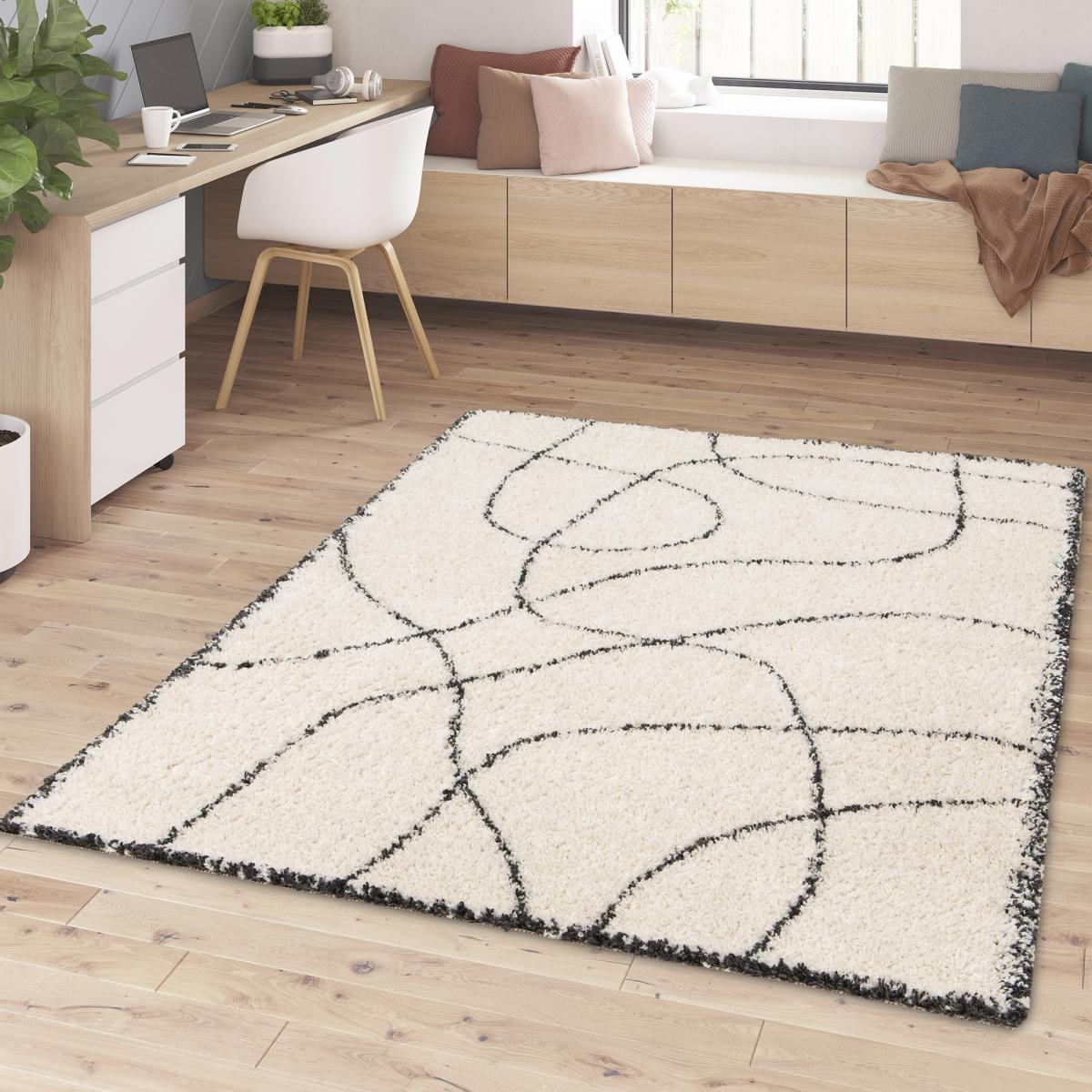 Tapis shaggy tissé motif berbère VAJI
