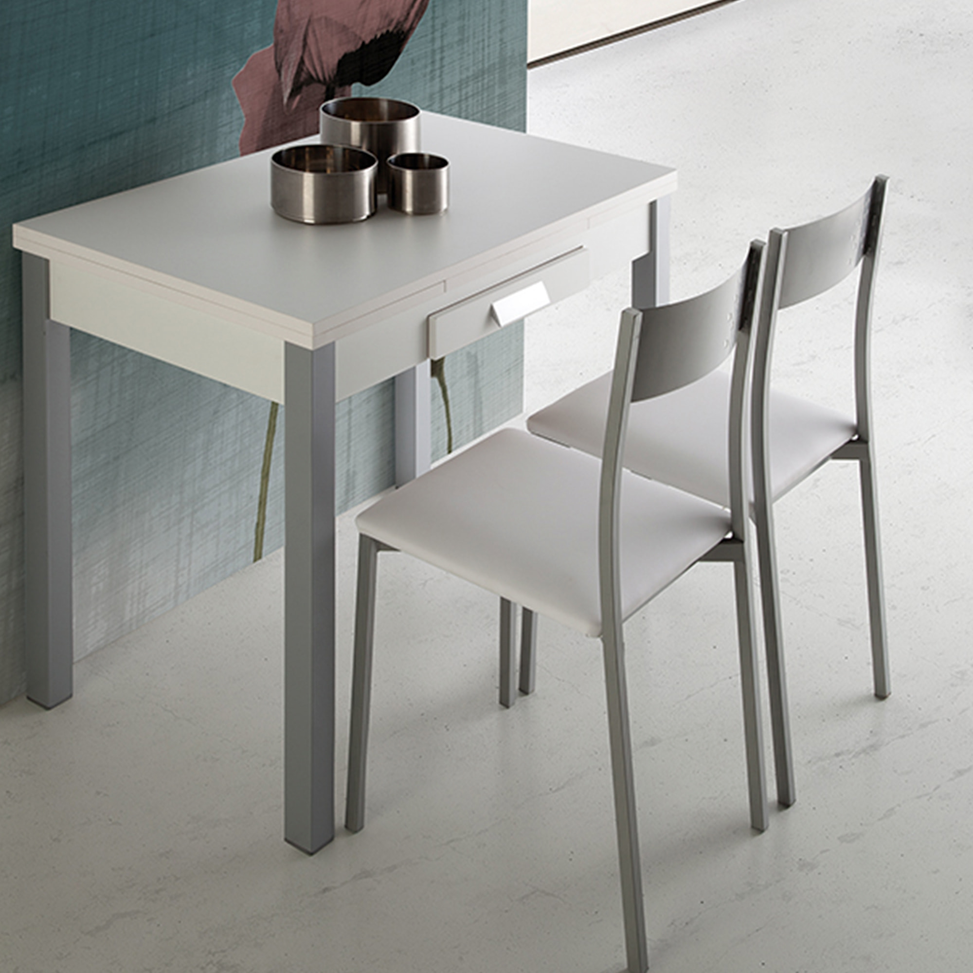 Set de 4 sillas – Polipiel y metal