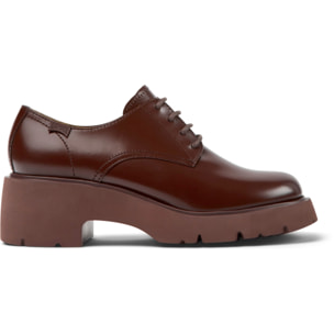 Zapatos de cordones - CAMPER Milah - Burdeos - Cuero liso