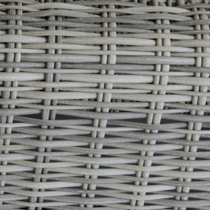 Pouf de jardin "Mooréa" terre d'ombre en aluminium traité époxy et résine tressée