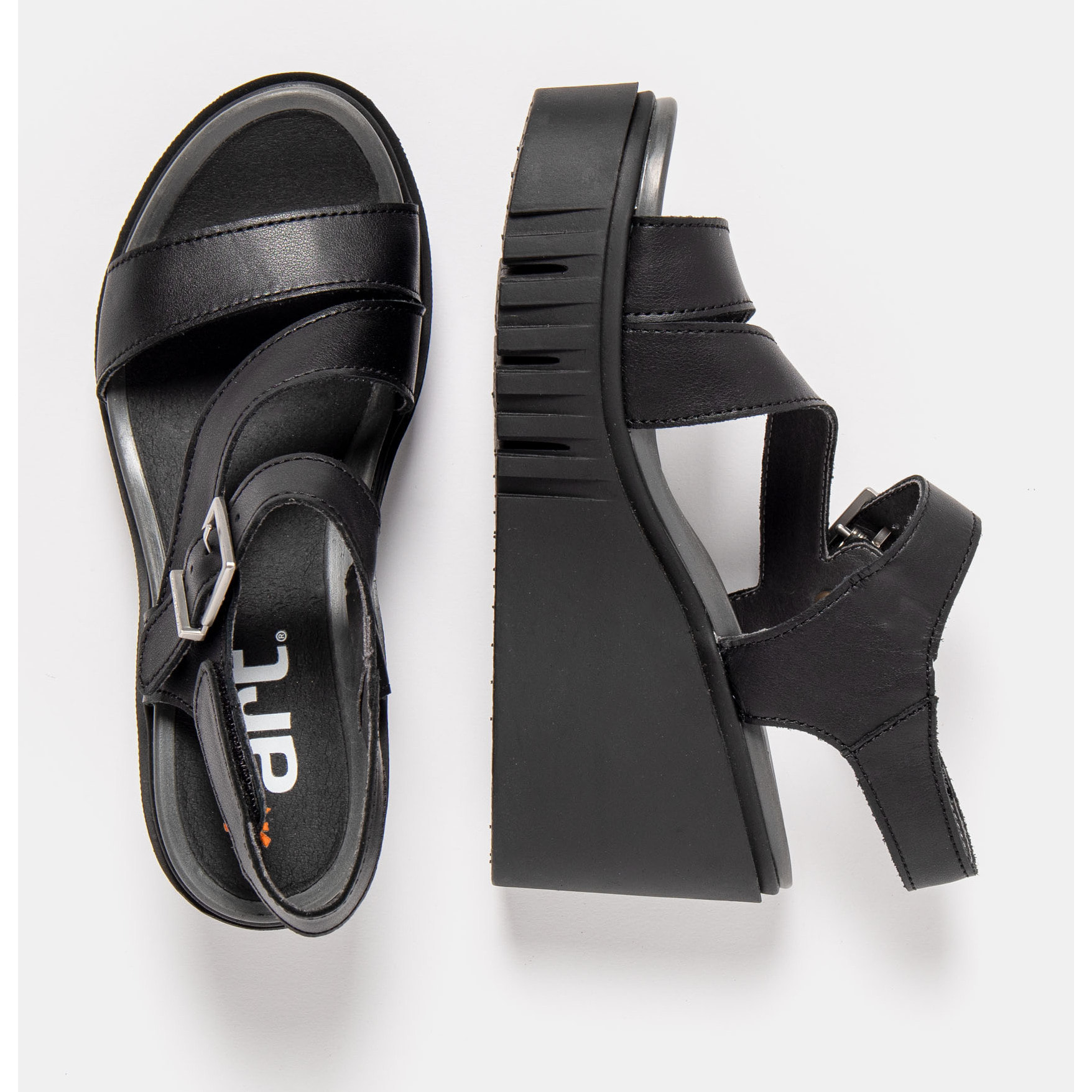 Sandalia de cuña 2080 NAPPA BLACK/ CATANIA color Black