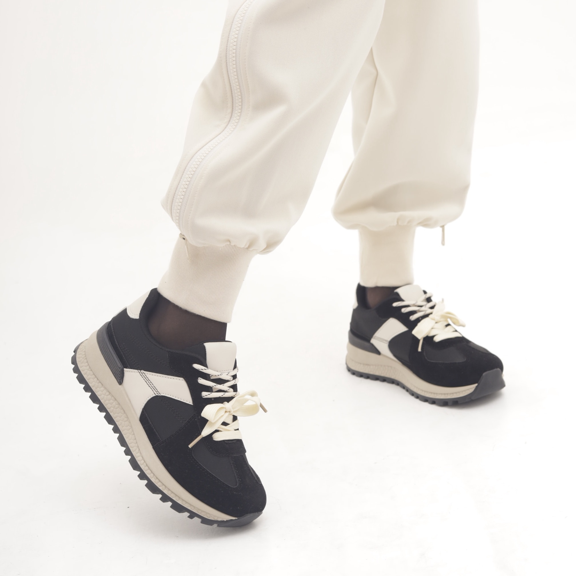 SNEAKERS RUNNING COLOUR BLOCK NERO