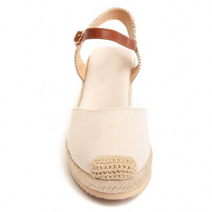 Alpargatas de cuña - Beige - Altura: 5 cm