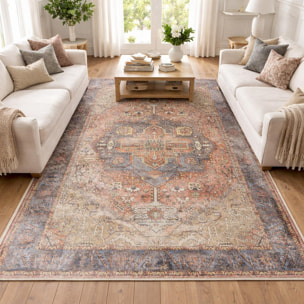 Tapis salon kilim motif oriental, ORIA, tissée et chaleureuse