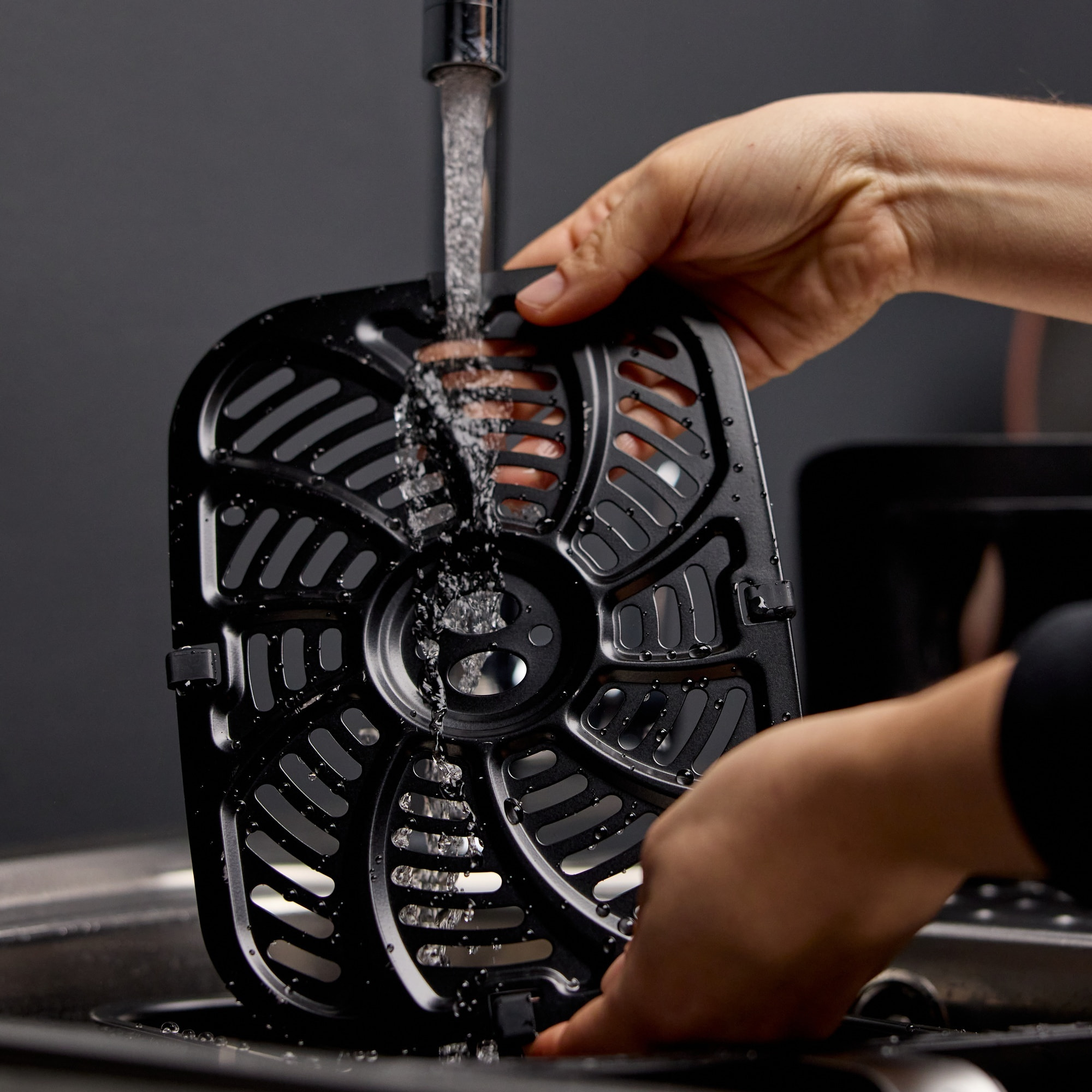 Freidora de aire doble rocket de 9l y 240w con pantalla digital y control de tiempo y temperatura masterpro