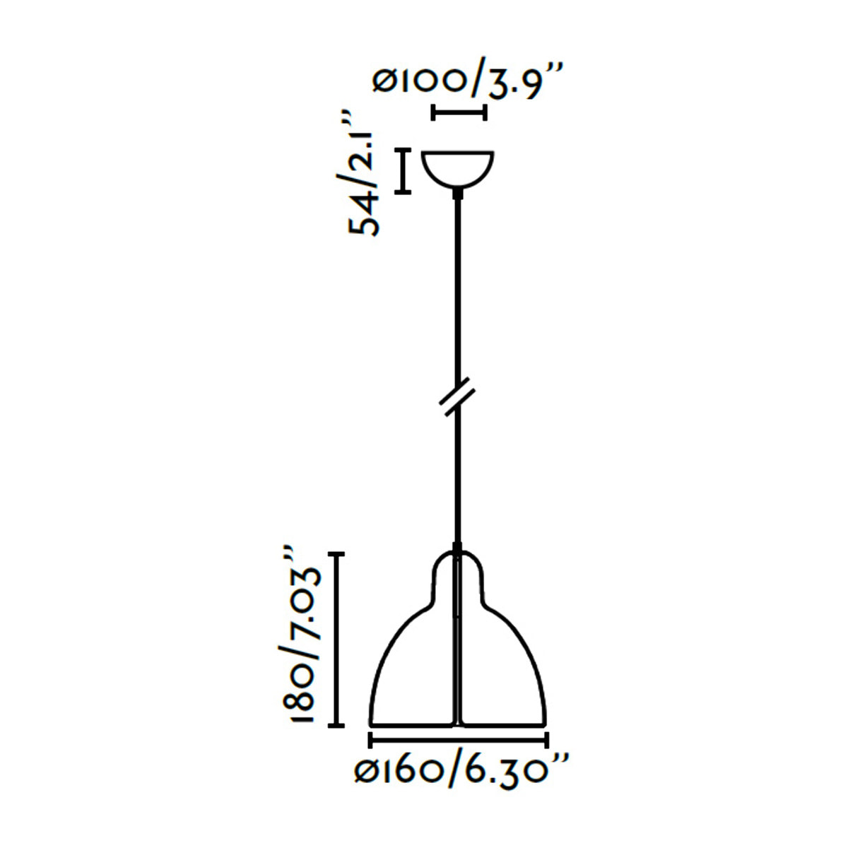 VENICE Lampe suspension noire