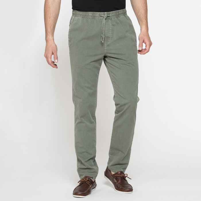 JOGGER PANT IN GABARDINA LEGGERA CON ELASTICO IN VITA