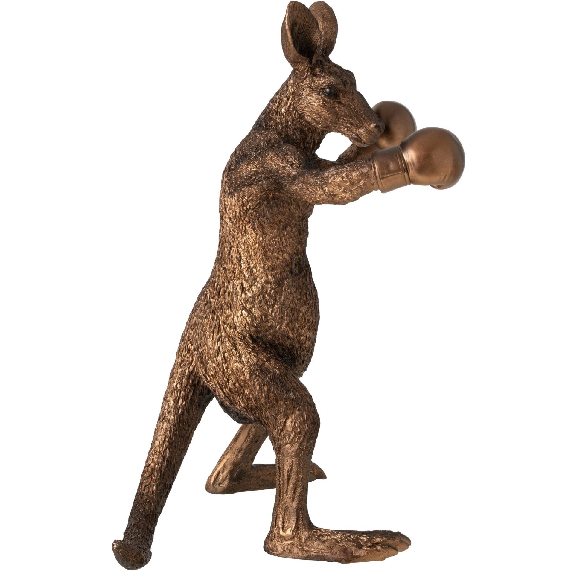 J-Line Kangourou boxer - polyrésine - bronze