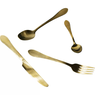 Couverts Cucina 16 pièces dorés Kare Design