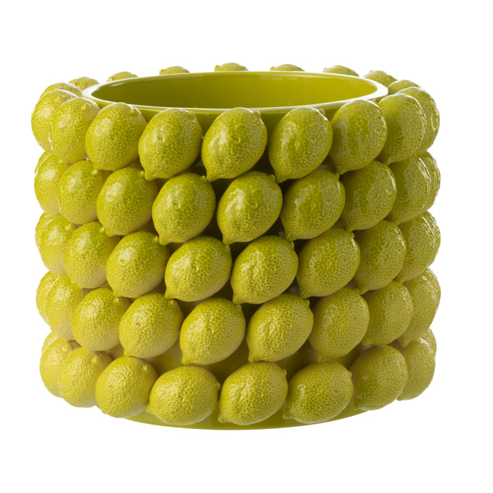 J-Line cache-pot Citron Vert - céramique - rouge - extra large - Ø 36 cm