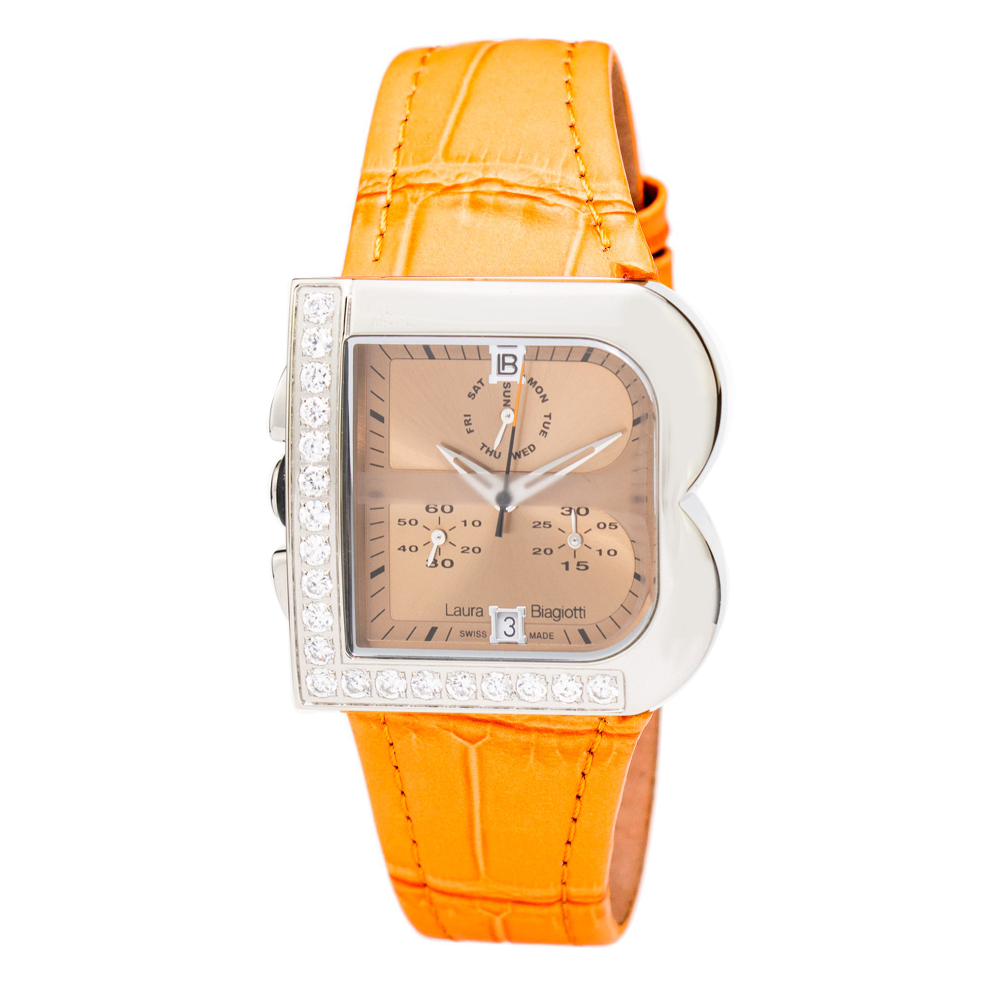 Reloj Laura Biagiotti LB0002-NA Mujer Analogico Cuarzo con Correa de Piel