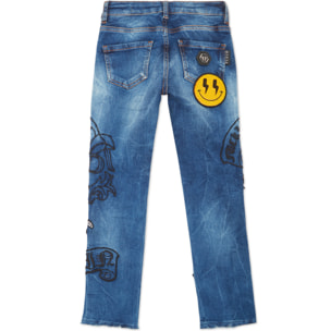 PHILIPP PLEIN Denim Trousers Loose Fit SMILE