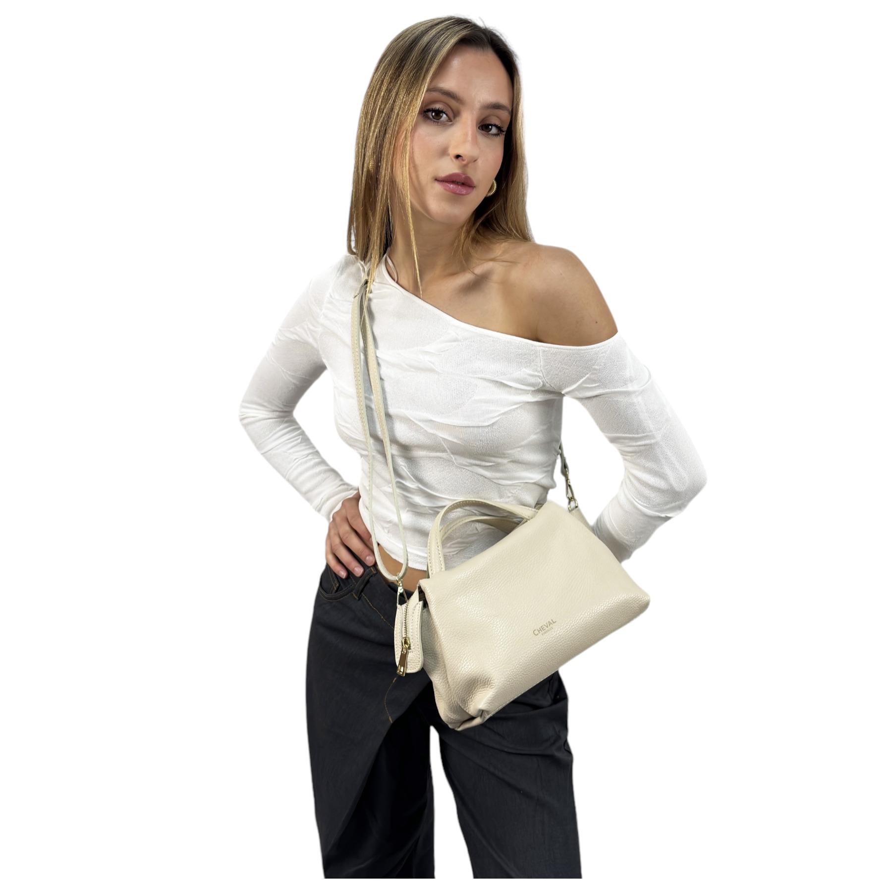 Borsa a mano Cheval Firenze Algedi Mini Beige