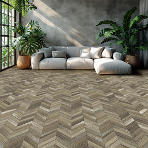 Revêtement sticker sol - PARQUET BOIS DU KANSAS - Rouleau adhésif Protection Anti-dérapant