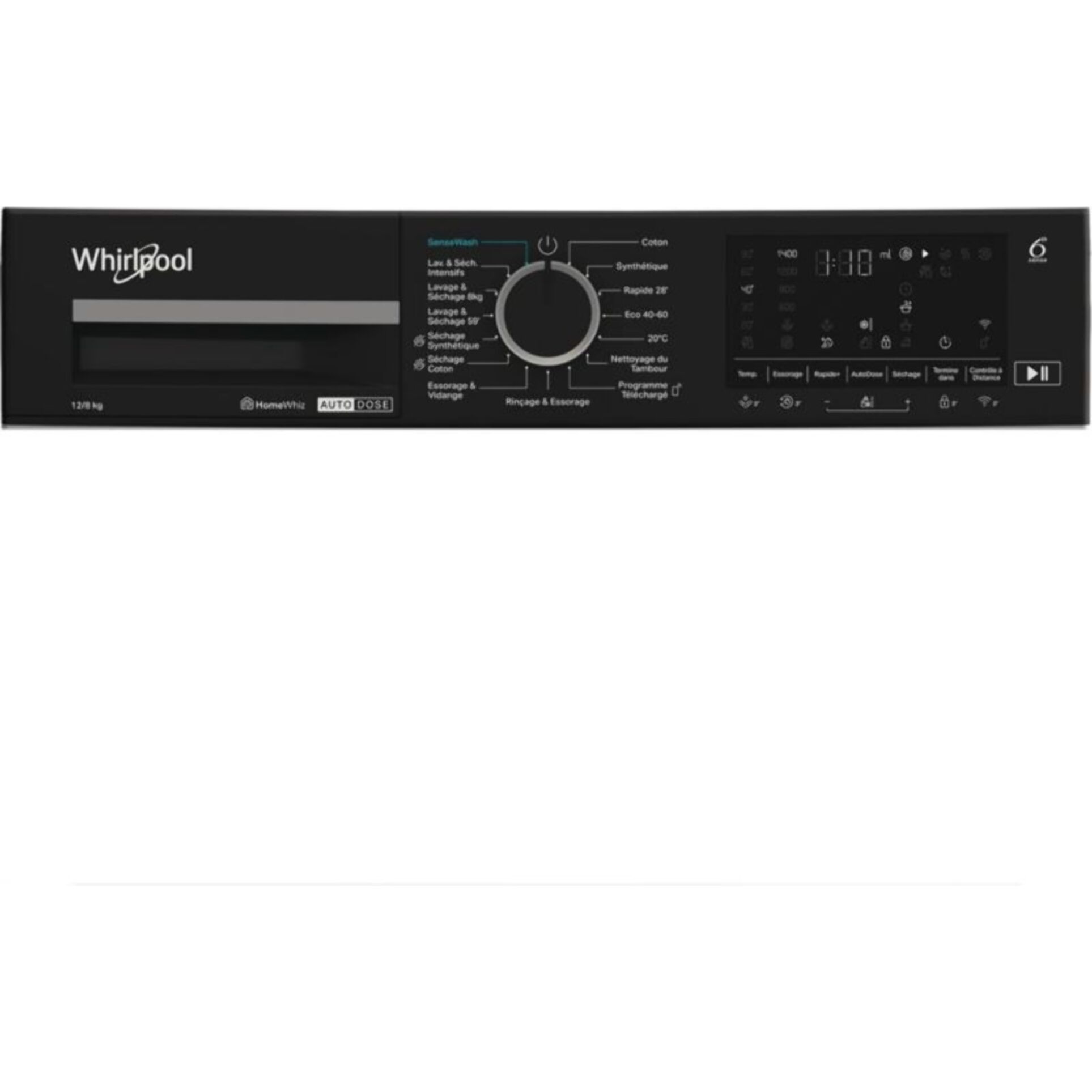 Lave linge séchant hublot WHIRLPOOL WPD2836WADSFR