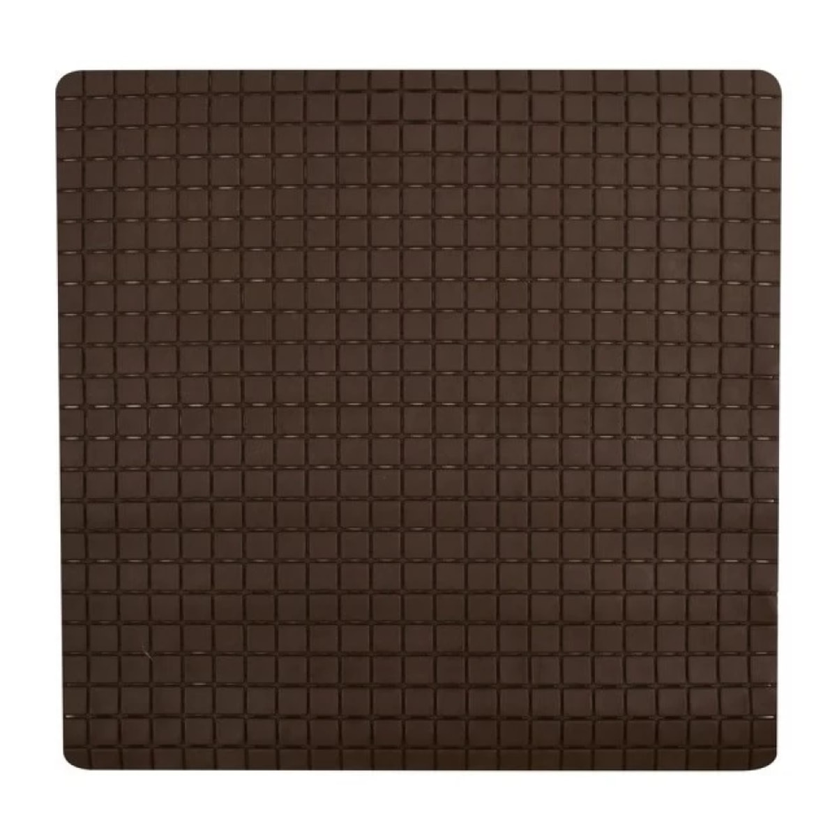 Tapis Fond de douche antidérapant Caoutchouc QUADRO 54x54cm Chocolat MSV