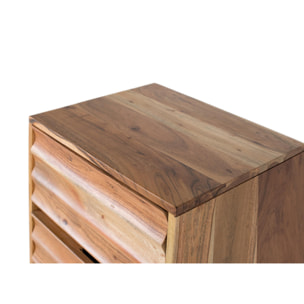Mesitas de Noche de Madera de Acacia 45 Cm Estilo Rústico Moderno