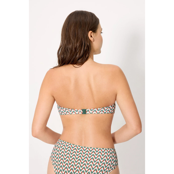 Top bikini bandeau Verde