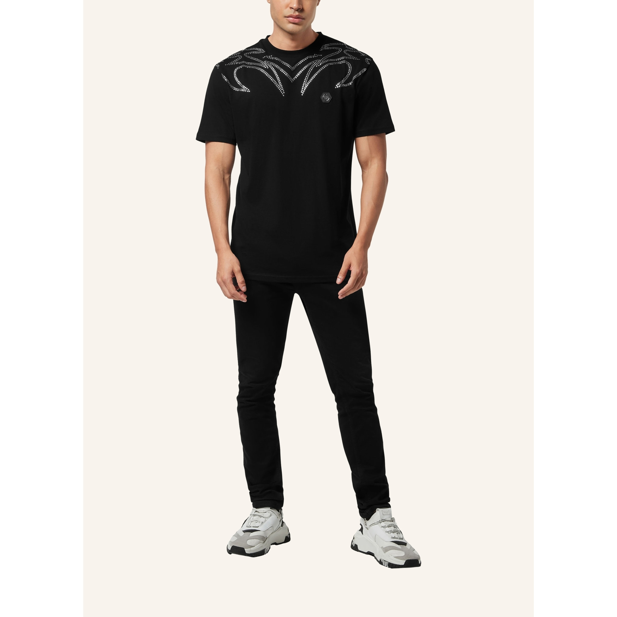 PHILIPP PLEIN Camiseta de cuello redondo y manga corta