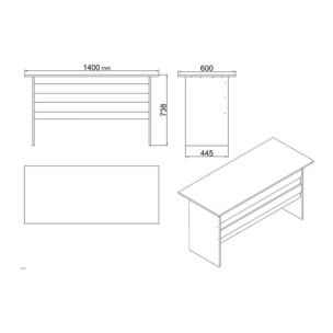 Ensemble de meubles bureau TONU