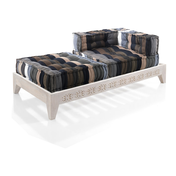 Tomasucci Chaise longue en bois YARA Multicolore