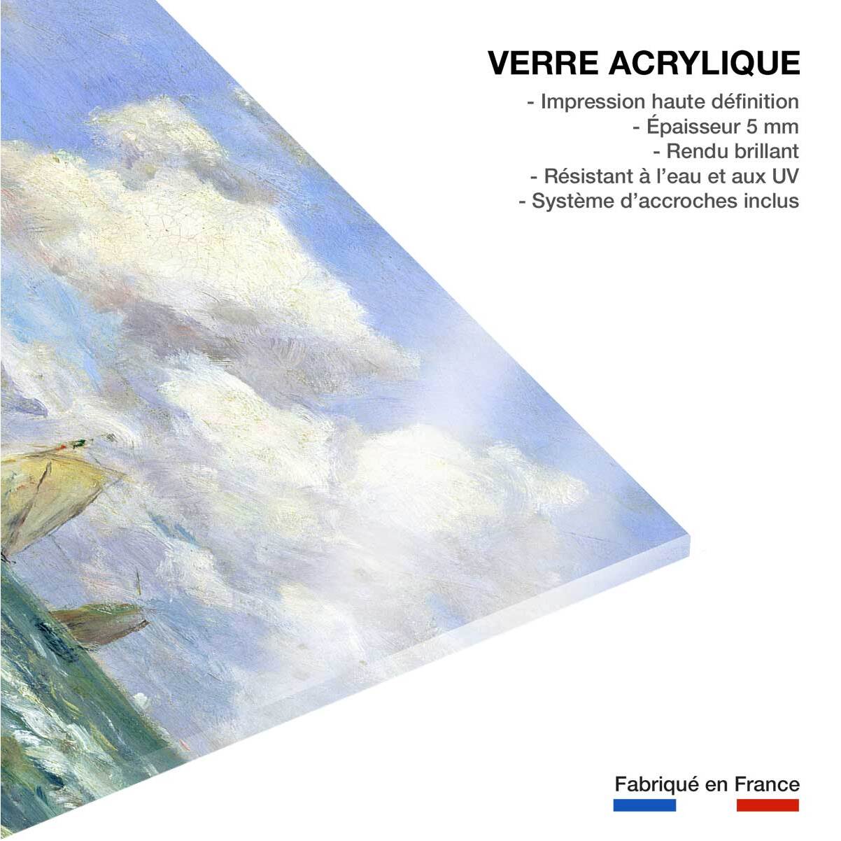 Tableau célèbre scène marine par louis boudin  Tableau plexiglas