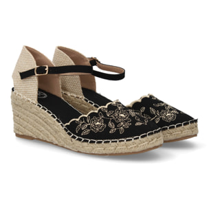 Alpargata valenciana cuña con bordado