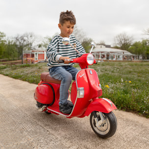 Moto eléctrica niños VESPA RED moto de bateria infantil 6V +3 años
