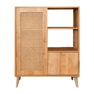 Credenza Dfrigeri, Buffet da soggiorno, Madia da salotto, Dispensa da cucina, 90x40h110 cm, Quercia