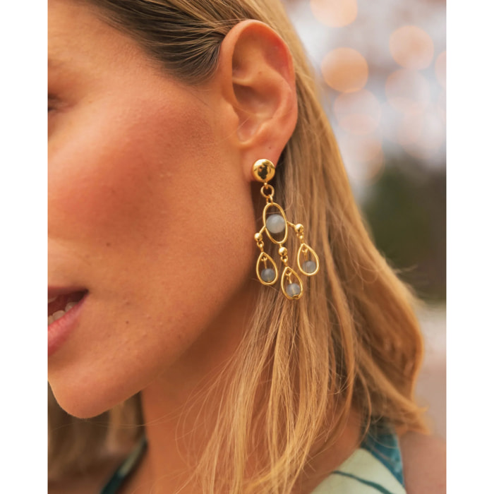 PENDIENTES SOLEIL · AGUAMARINA