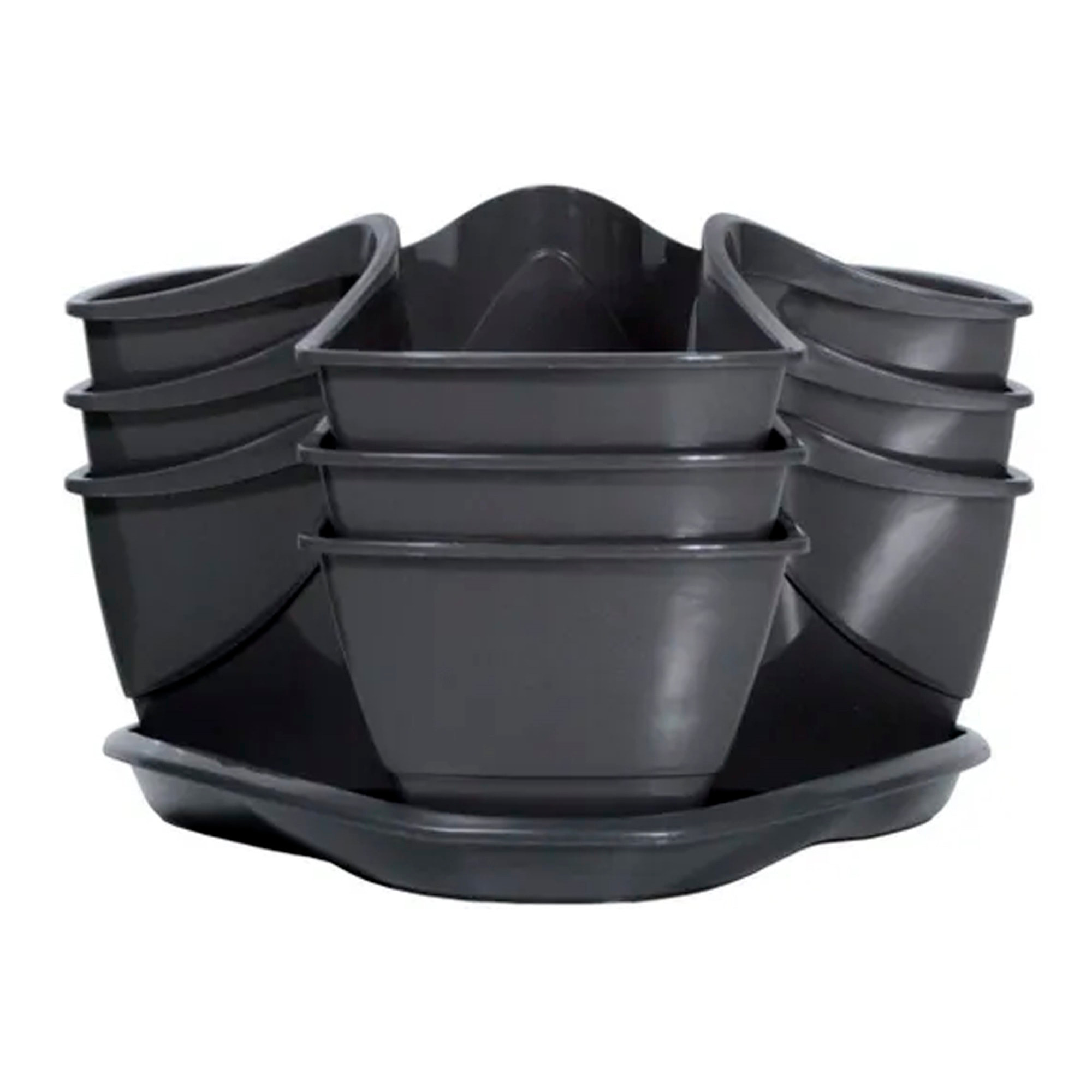 Jardín vertical colgante coubi herbal 9l., dimensiones (mm) 295x295x880, color grafito