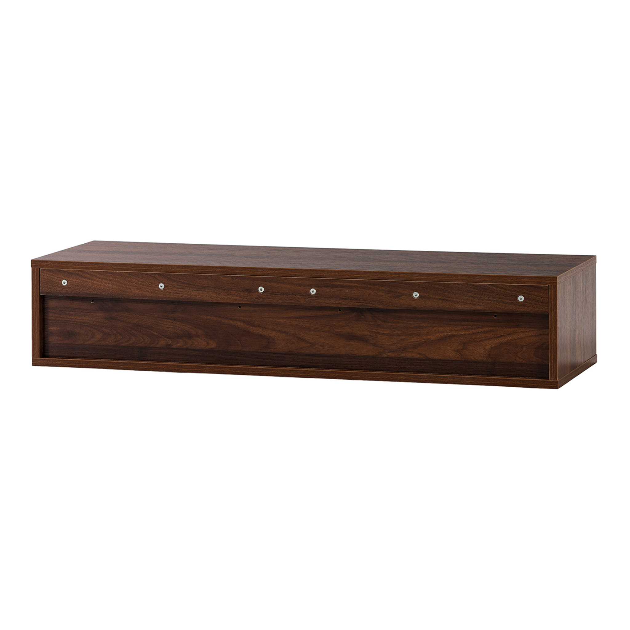 Mesa consola suspendida Auri 2 cajones efecto Nogal