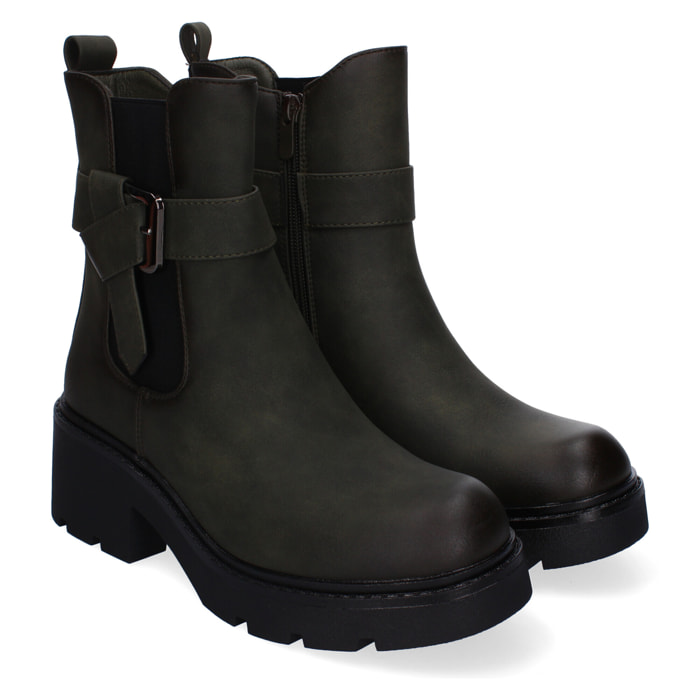 Botines de Tacón para Mujer, Comodos y Elegantes con Suela Dentada