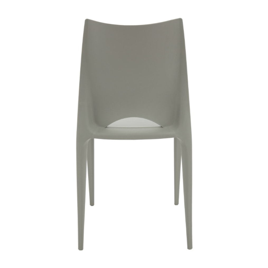 Set 2 sedie impilabili in polipropilene colore grigio