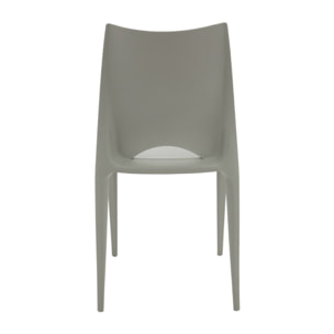 Set 2 sedie impilabili in polipropilene colore grigio