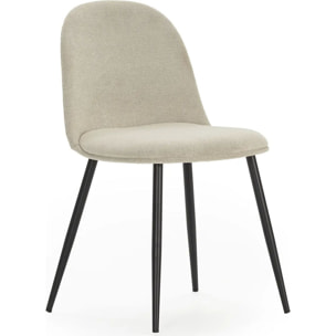 Lot de 4 chaises en tissu - HAVEN