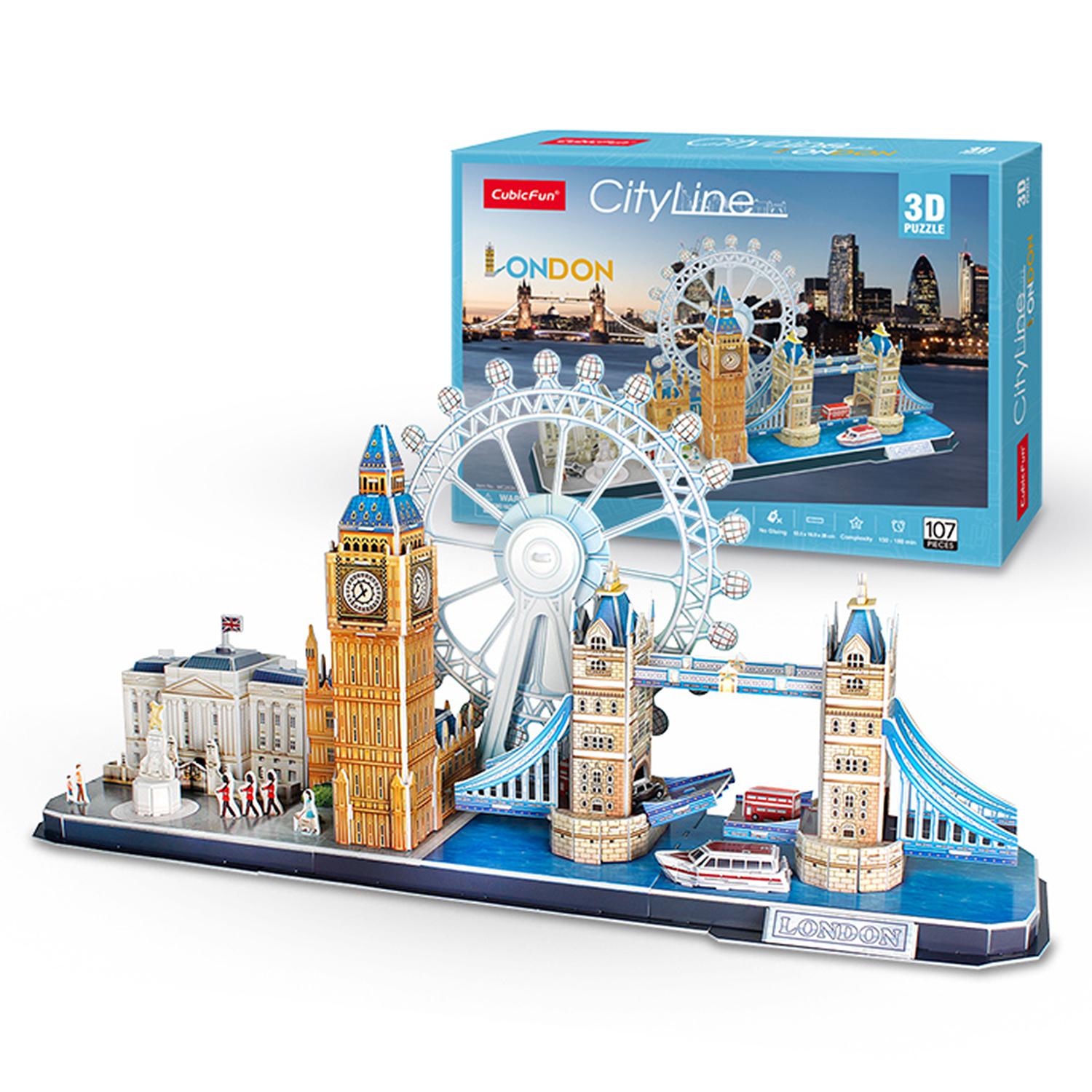 Puzzle 3D di Londra 58,6x22x44 cm.