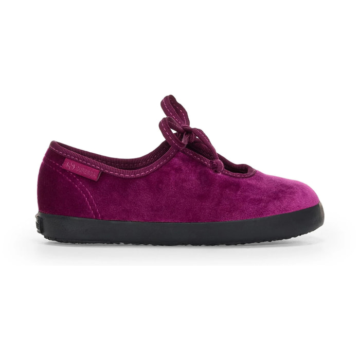 Superga - Bailarinas Niña Negro - 2442 KIDS VELVET BALLERINA LACE