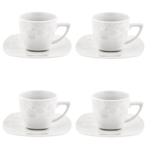 Set tè Ambra da 4 pezzi in porcellana