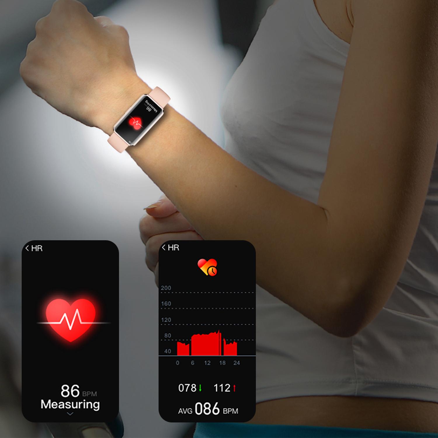 Brazalete inteligente X7. Con termómetro, modo multideportivo, monitor de tensión y de O2 en sangre.