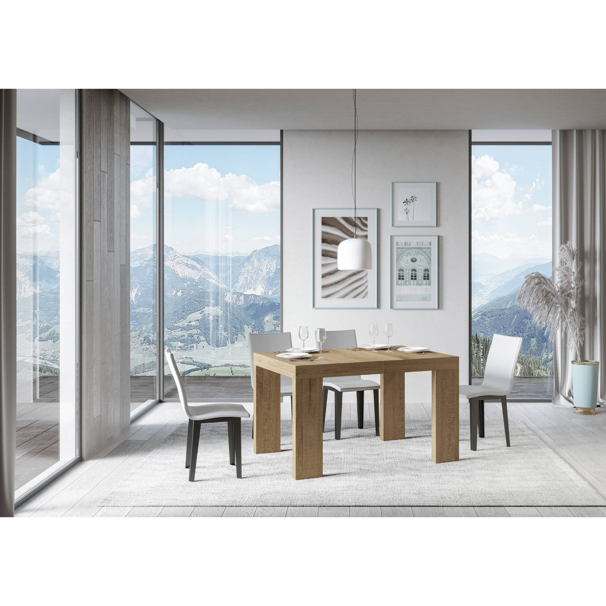 Tavolo allungabile 90x140/400 cm Roxell quercia natura
