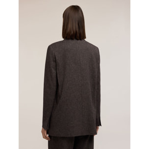 Motivi - Blazer estructurado cruzado en poliviscosa - Gris