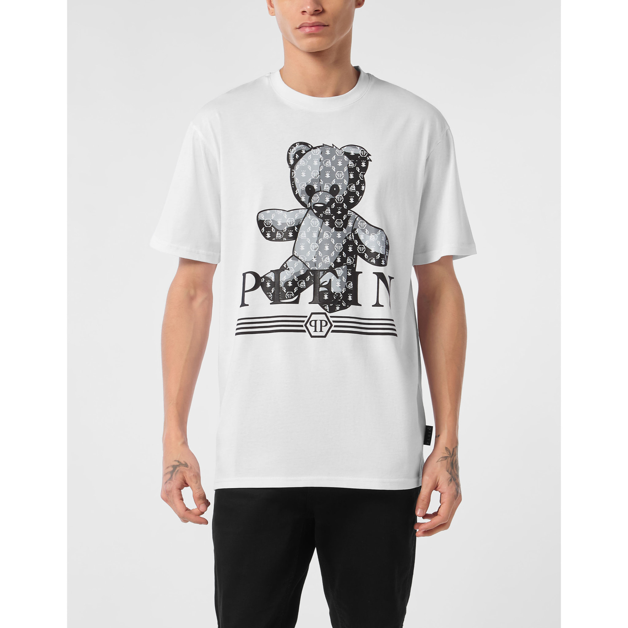 PHILIPP PLEIN T-Shirt Round Neck MONOGRAM