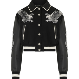 PHILIPP PLEIN Varsity Jacket Tattoo Strass