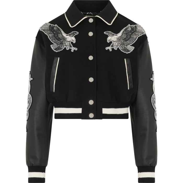 PHILIPP PLEIN Varsity Jacket Tattoo Strass