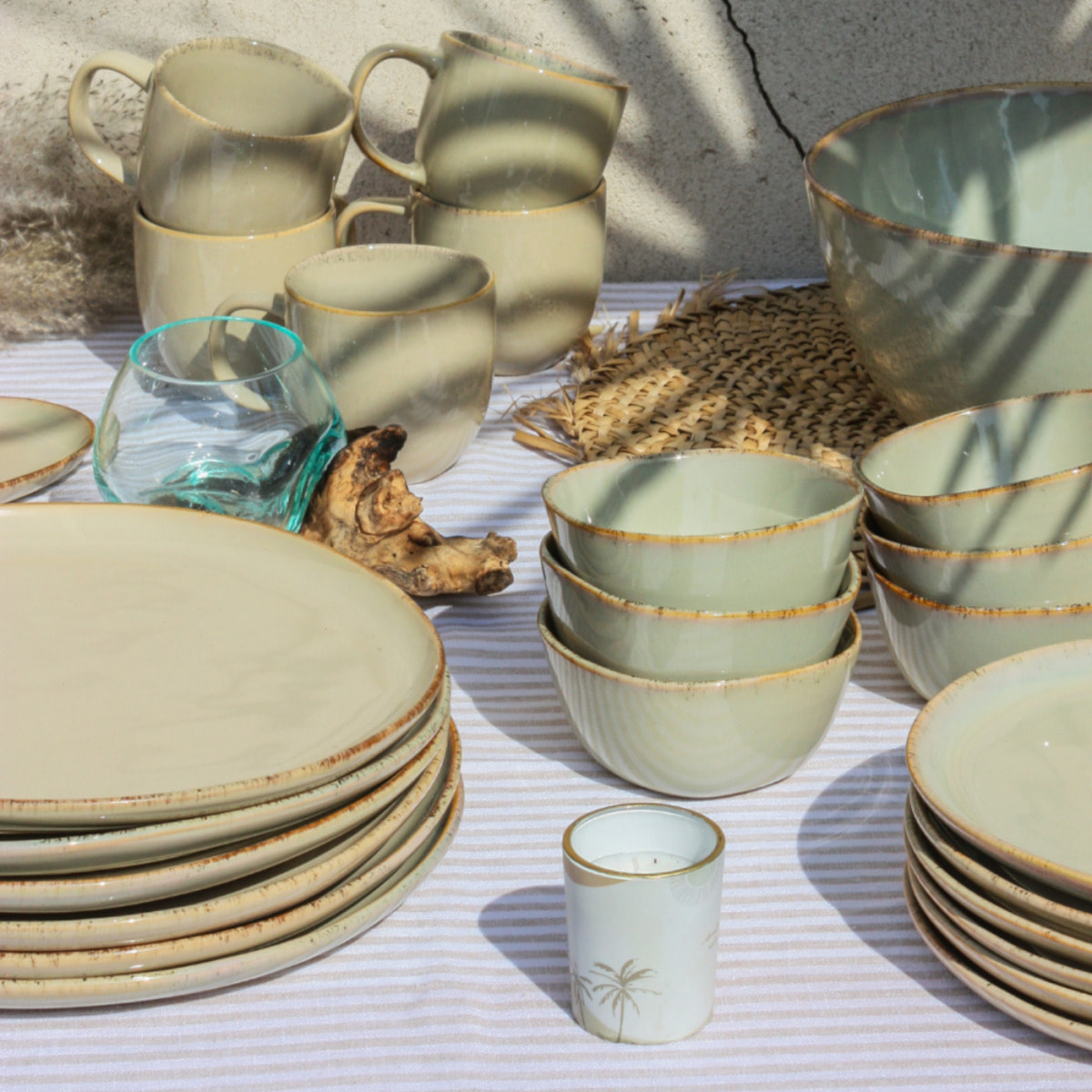Lot de 6 petites assiettes, DUNE