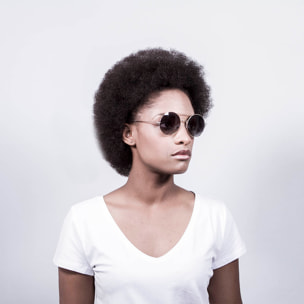 Gafas de sol OCEAN CIRCLE - Dorado brillante / Gris degradado