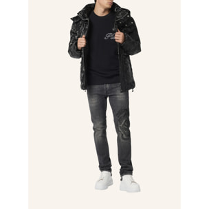 PHILIPP PLEIN Shiny Nylon Puffer Jacket Camouflage