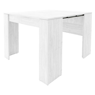 Tavolo Consolle Allungabile Oslo Plus Fino A 3 Metri Tavolo 14 Posti Salvaspazio Multiposizione Design Moderno Elegante 78x51x90 cm Bianco frassino