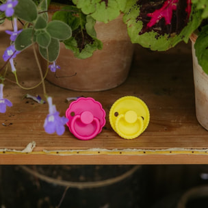 Frigg Pack 2 Chupetes Block Silicona Rope/Daisy